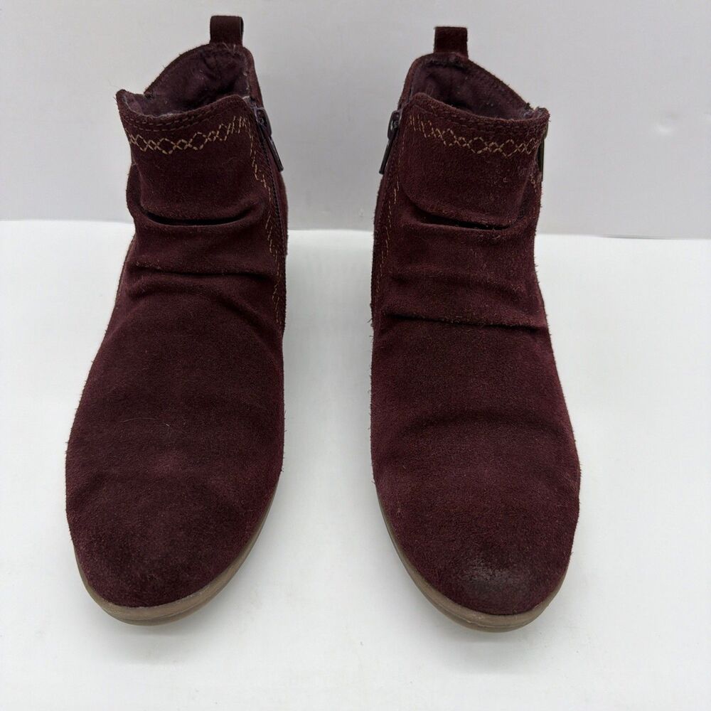Earth Origins Collette Cheryl Ankle Boots Booties Shoes Womens Size 7 Burgundy